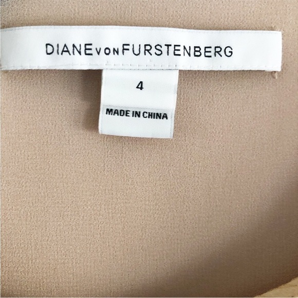 Diane Von Furstenberg Seraphina Silk Colorblock Blouse Size 4 - Picture 5 of 10